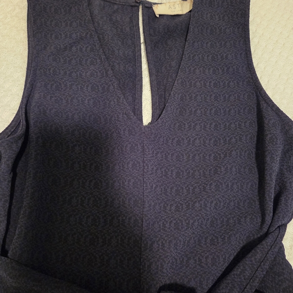 Astr Navy Blue Tied Waist Jumpsuit - Picture 3 of 6